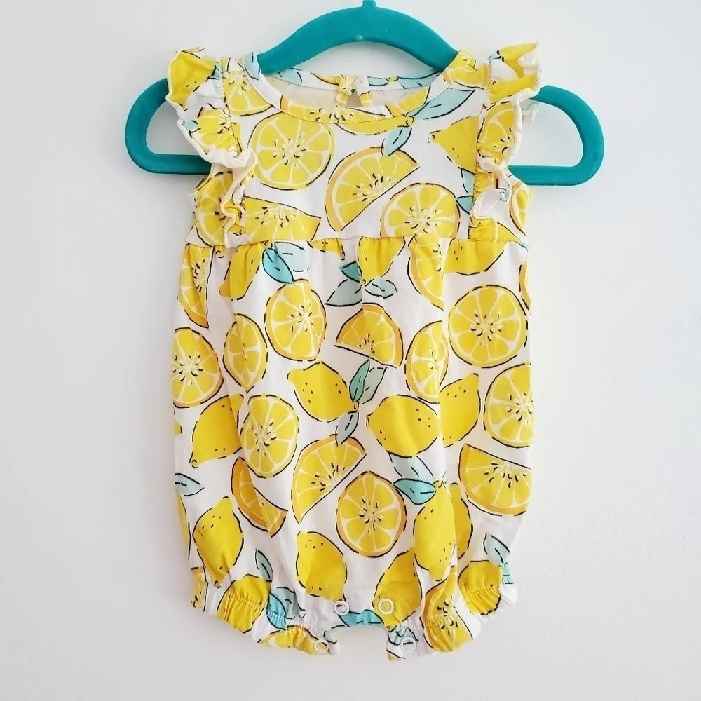 Carter's Just One You Lemon Flutter Bubble‎ Romper